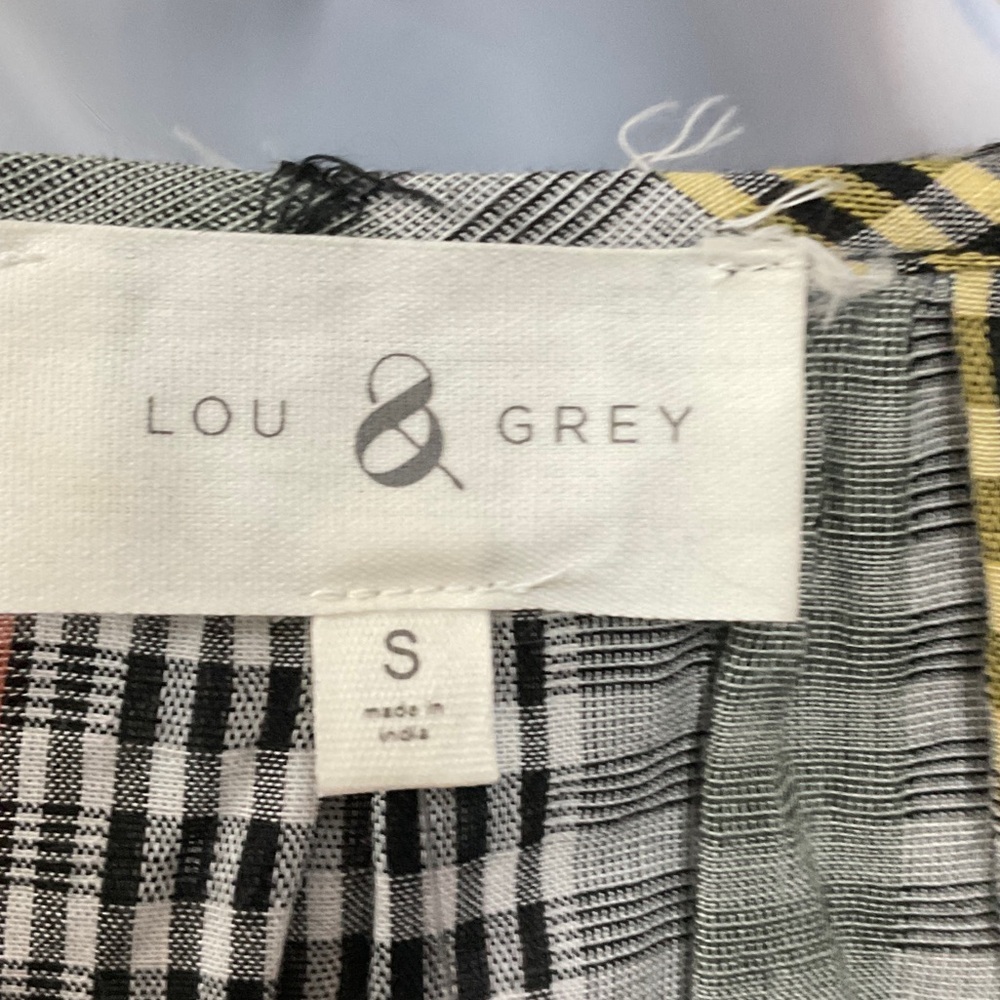 556 - Lou & Grey NWT Striped Blouse with Earthy Tones, Size S & XL - Picture 2 of 7